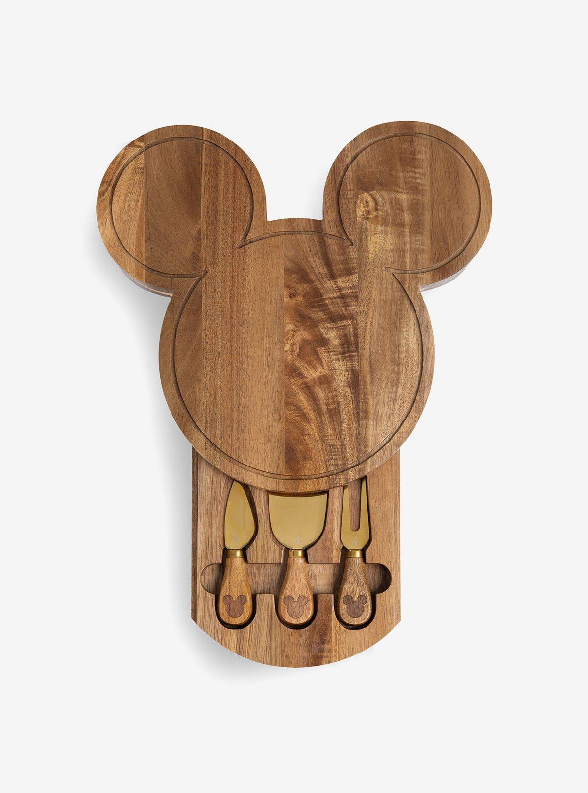 Tabla para quesos de Mickey Mouse con herramientas