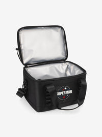 Bolso térmico negro Superman Tarana para 12 latas