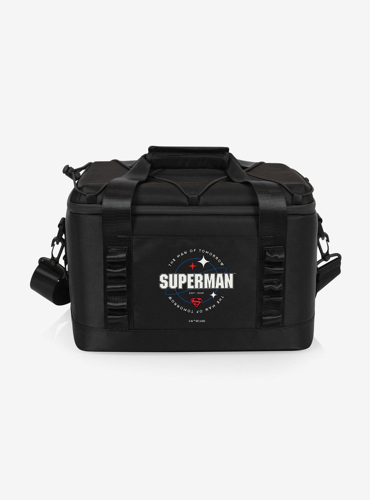 Bolso térmico negro Superman Tarana para 12 latas