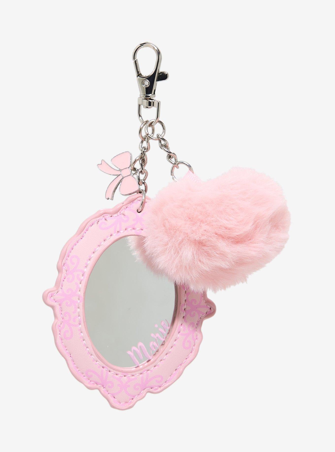 Llavero pom pom con espejo de Marie The Aristocats
