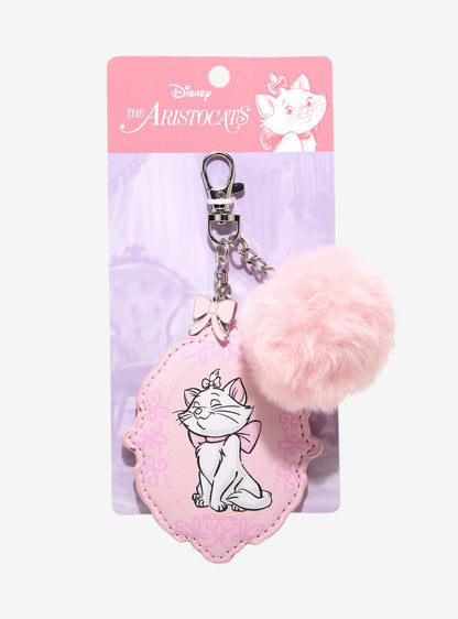 Llavero pom pom con espejo de Marie The Aristocats