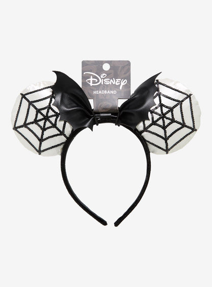 Orejas con lentejuelas y telarañas de Minnie Mouse