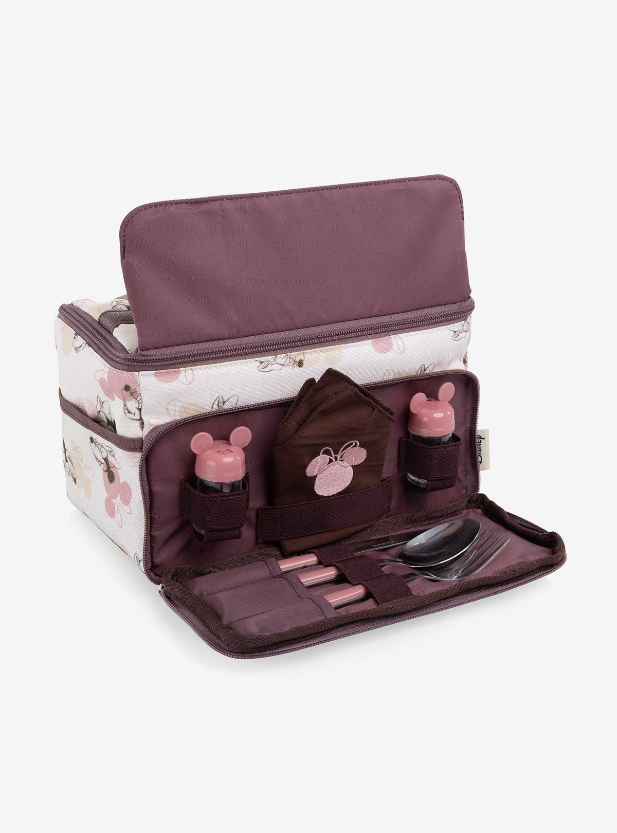 Lonchera térmica de Minnie Mouse beige y rosa vintage
