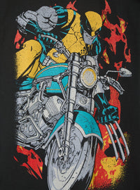 Polera de Wolverine en motocicleta - X-Men
