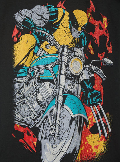 Polera de Wolverine en motocicleta - X-Men