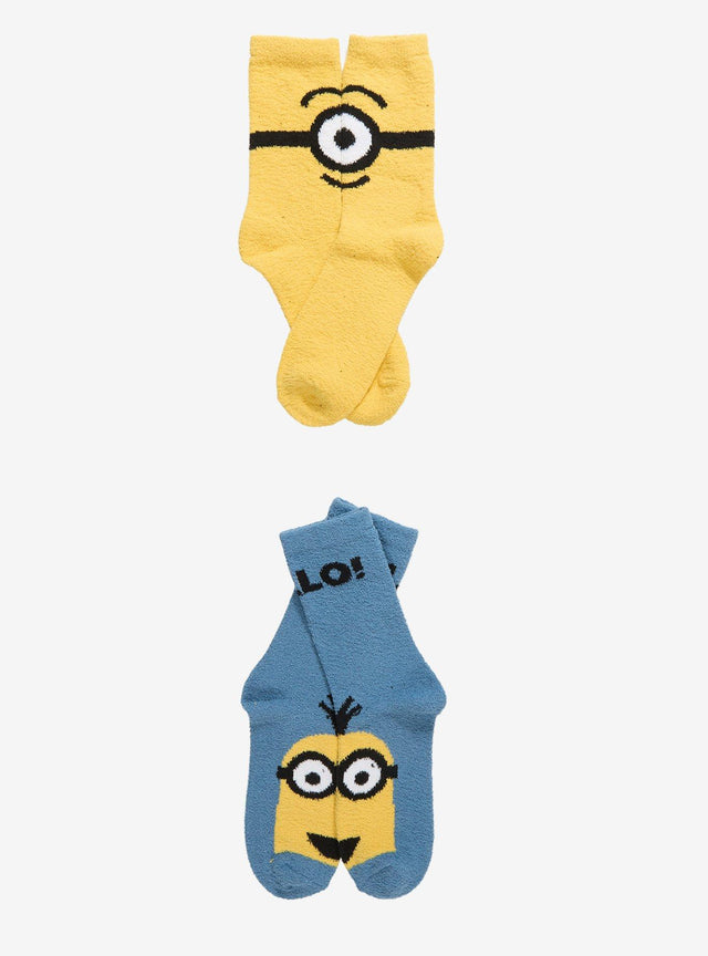 Minions: calcetines afelpados de Stuart y Kevin, 2 pares