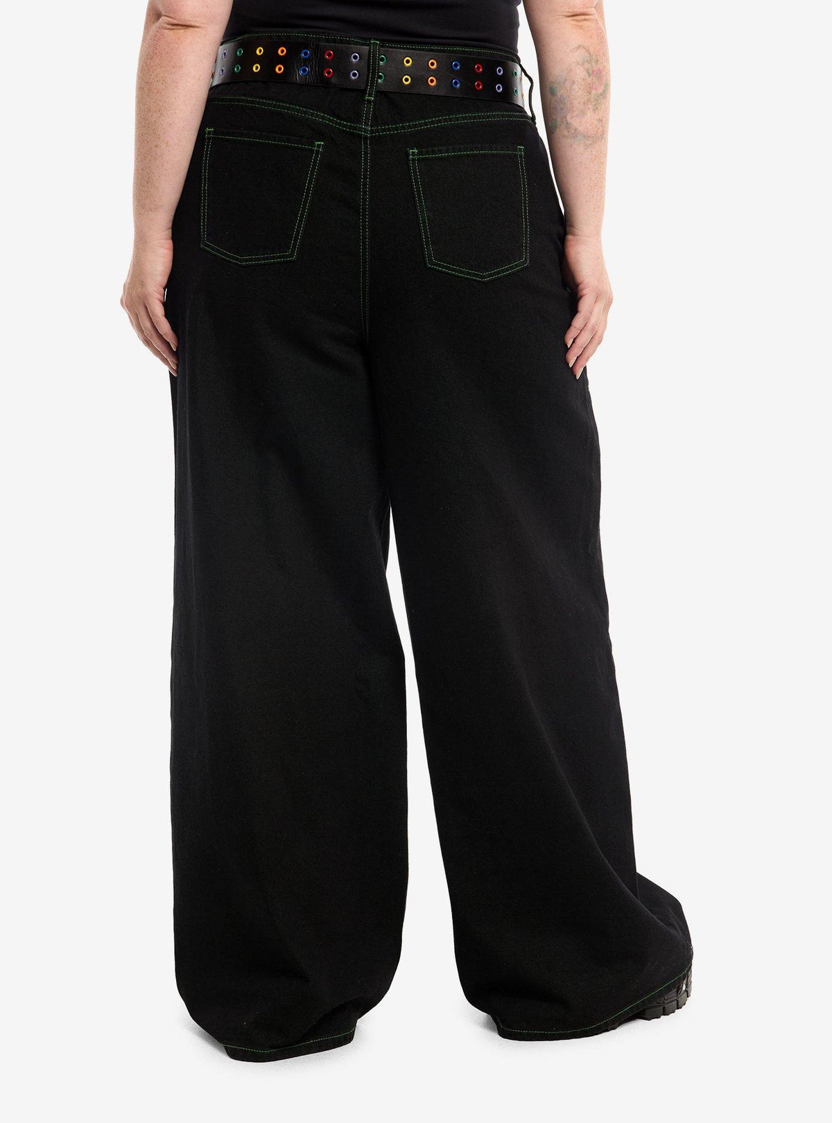 Jeans rasgados Invader Zim GIR con cinturón, talla grande