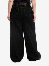 Jeans rasgados Invader Zim GIR con cinturón, talla grande