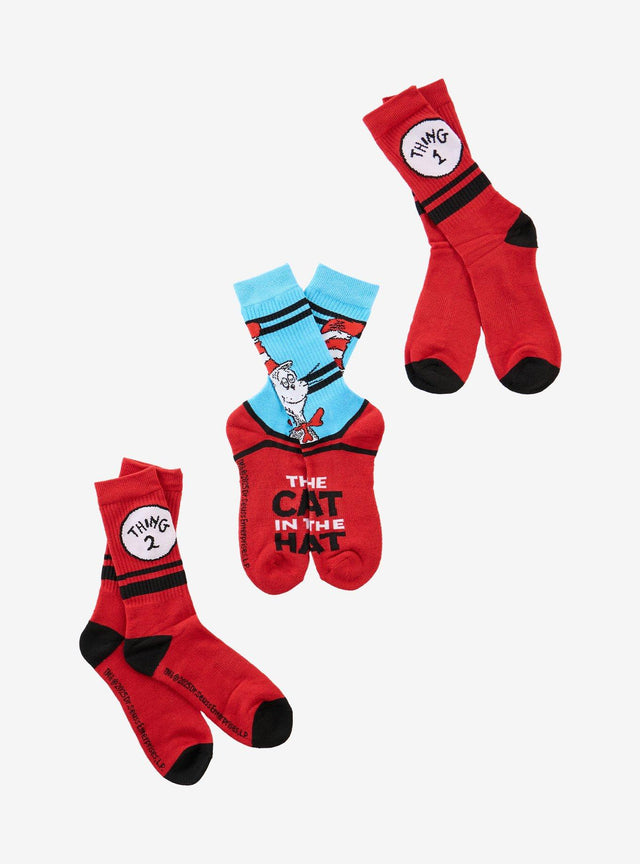 Calcetines Dr. Seuss: The Cat in the Hat y Thing 1 & 2