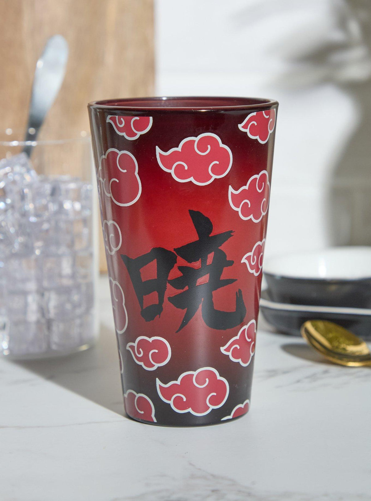 Vaso de vidrio Naruto Shippuden Nubes de Akatsuki