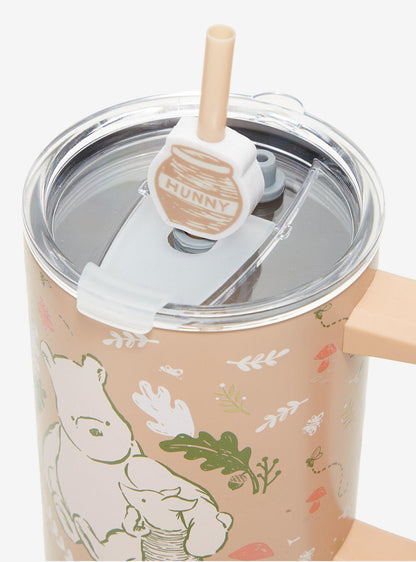 Vaso Winnie the Pooh con bombilla, asa y base de goma