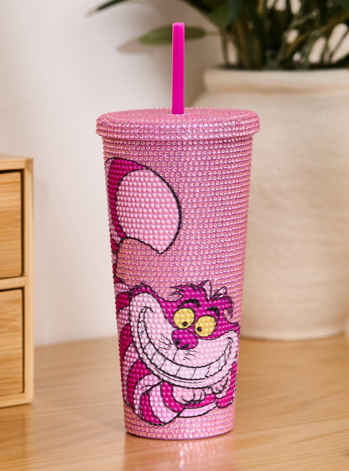 Vaso con strass del Gato de Cheshire - Alicia en el País de las Maravillas