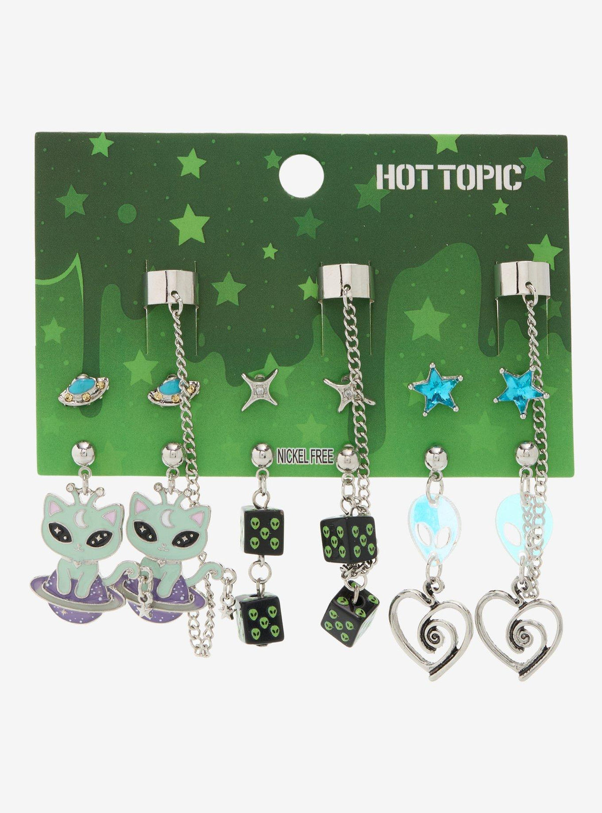 Set de aros cuff de gatos alienígenas