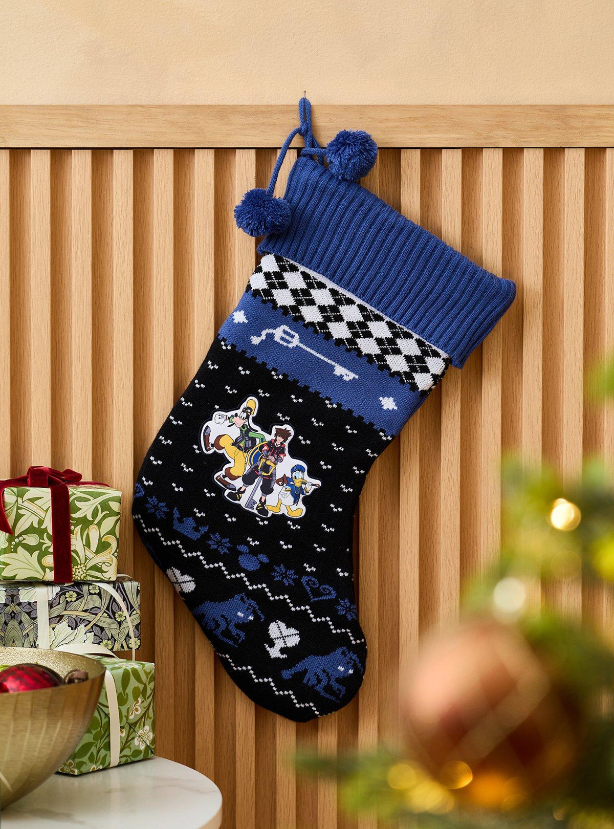 Calcetín navideño tejido Kingdom Hearts: Sora y amigos