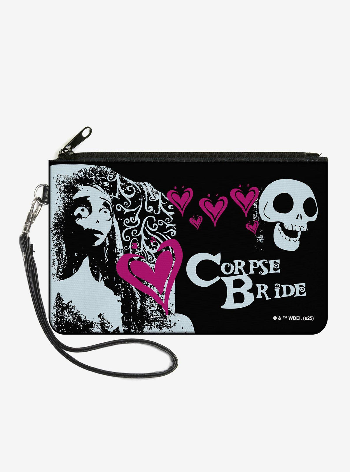 Billetera de mano Emily Corazones y Calavera