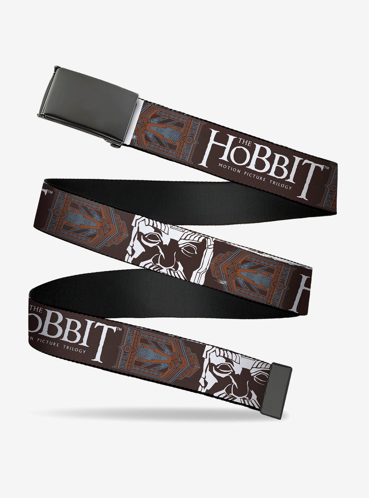 Cinturón café con íconos y logo de The Hobbit