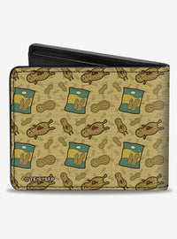 Billetera plegable Spy x Family con diseño de maníes