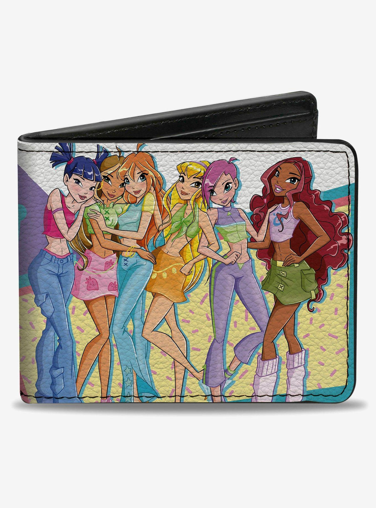 Billetera plegable Winx Club con personajes y logo