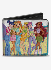 Billetera plegable Winx Club con personajes y logo