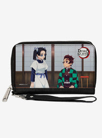 Billetera Demon Slayer de Aoi Kanzaki y Tanjiro Kamado