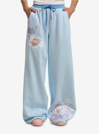 Pantalón baggy de Cinnamoroll con osito y nubes
