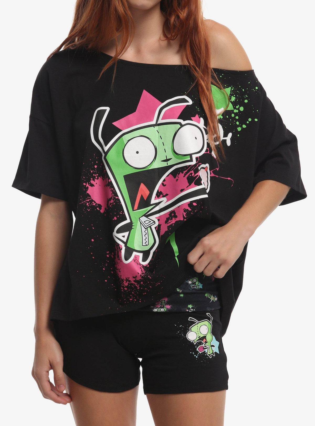 Pijama Invader Zim GIR con top y short