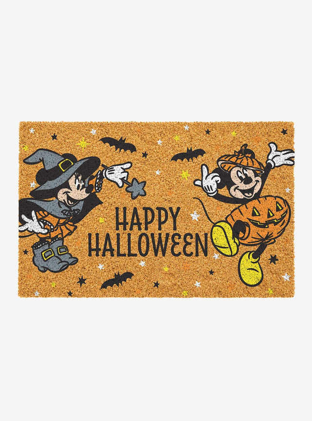 Felpudo de Halloween Mickey Mouse y Minnie Mouse