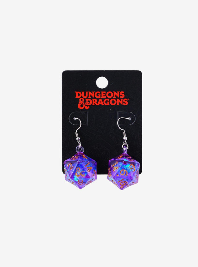 Aros colgantes morados de Dungeons & Dragons