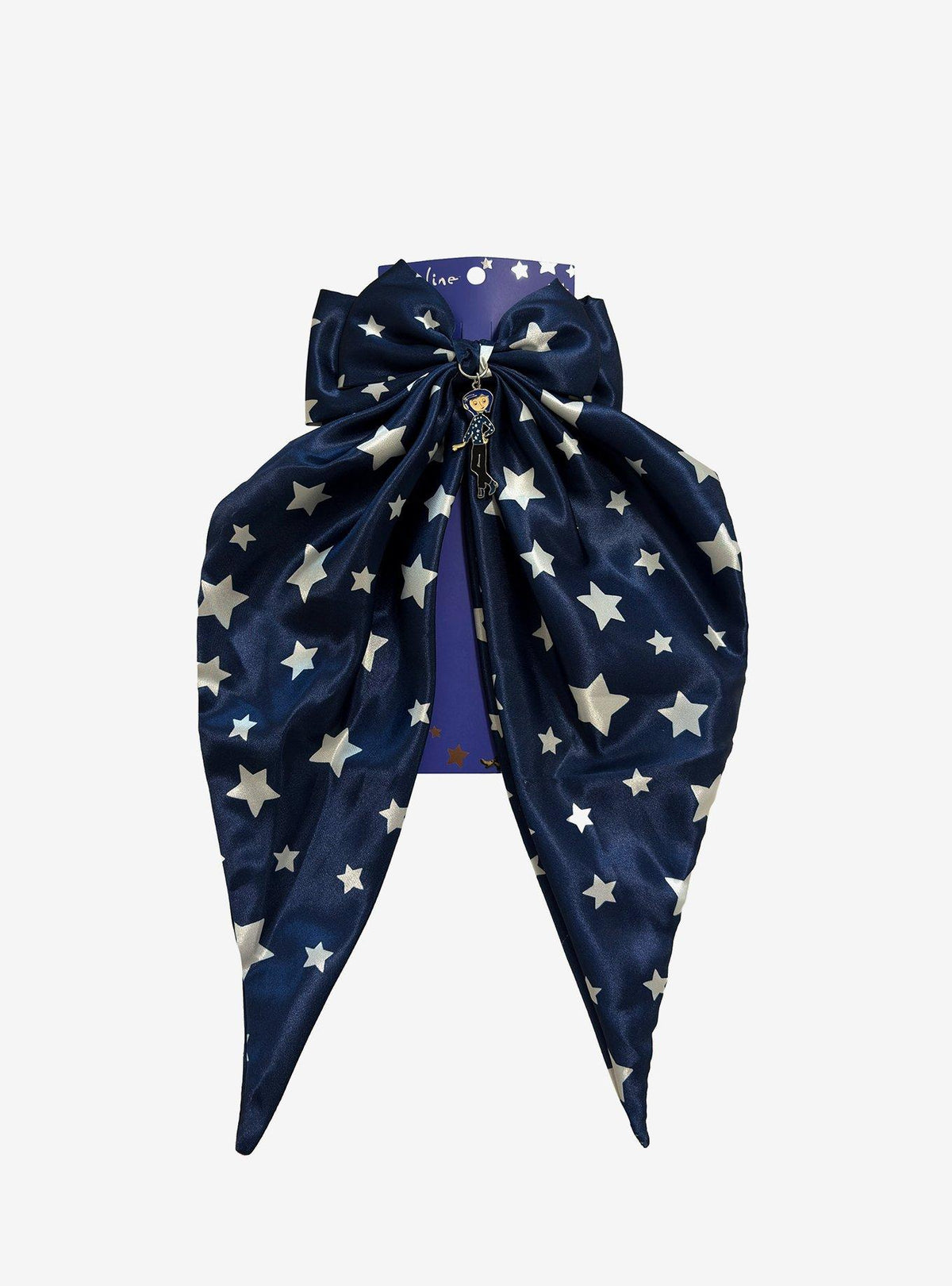 Lazo grande para el pelo de Coraline con estrellas