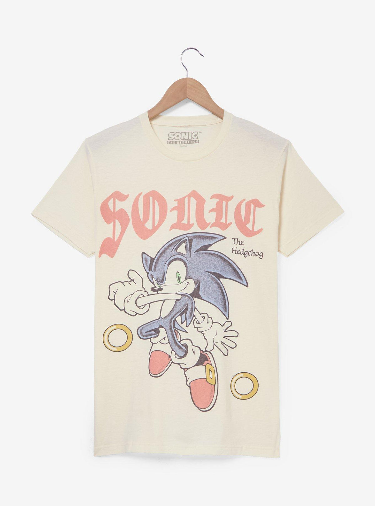 Polera Sonic the Hedgehog con estampado desgastado