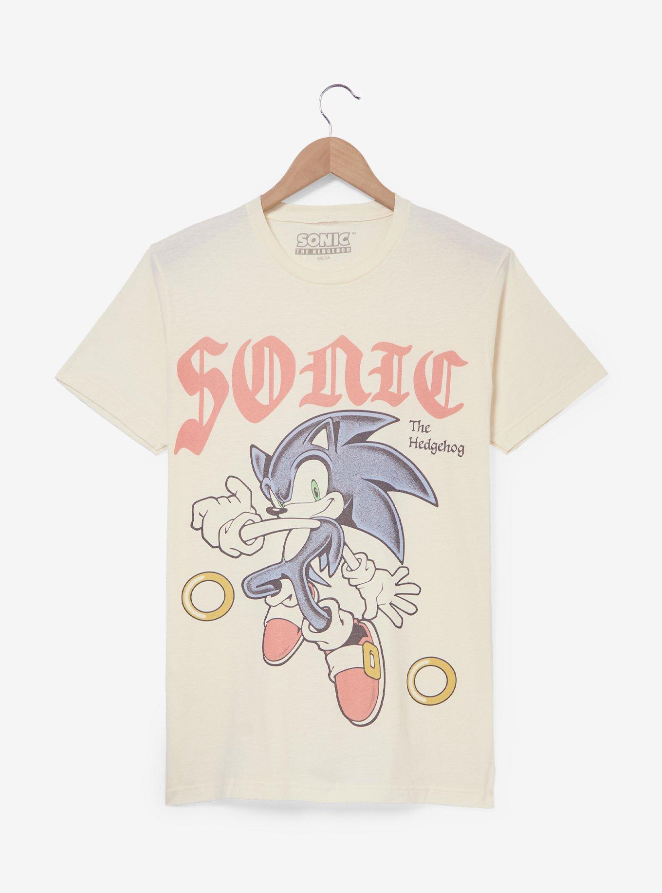 Polera Sonic the Hedgehog con estampado desgastado