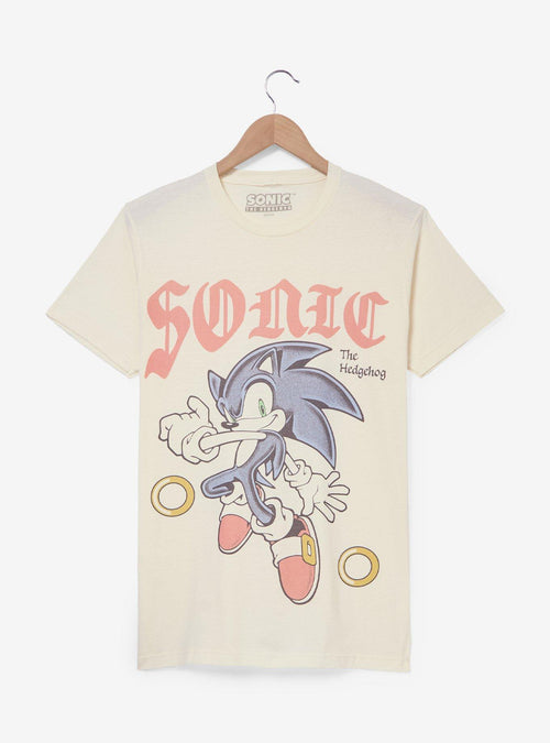 Polera Sonic the Hedgehog con estampado desgastado