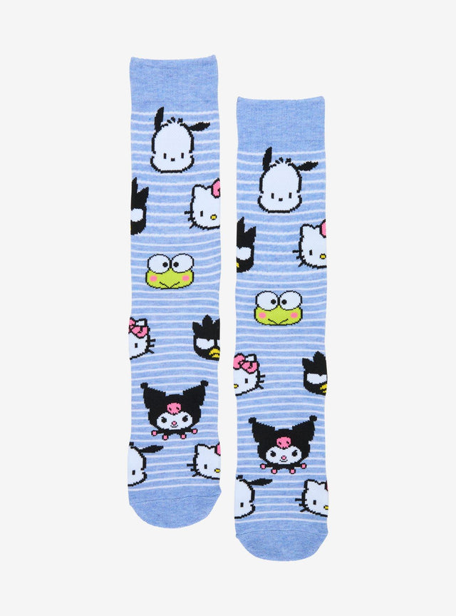 Calcetines de caña media a rayas de Hello Kitty y sus amigos