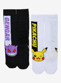 Calcetines Pokémon Pikachu y Gengar, 2 pares