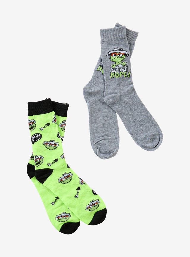 Calcetines Sesame Street de Oscar the Grouch, 2 pares