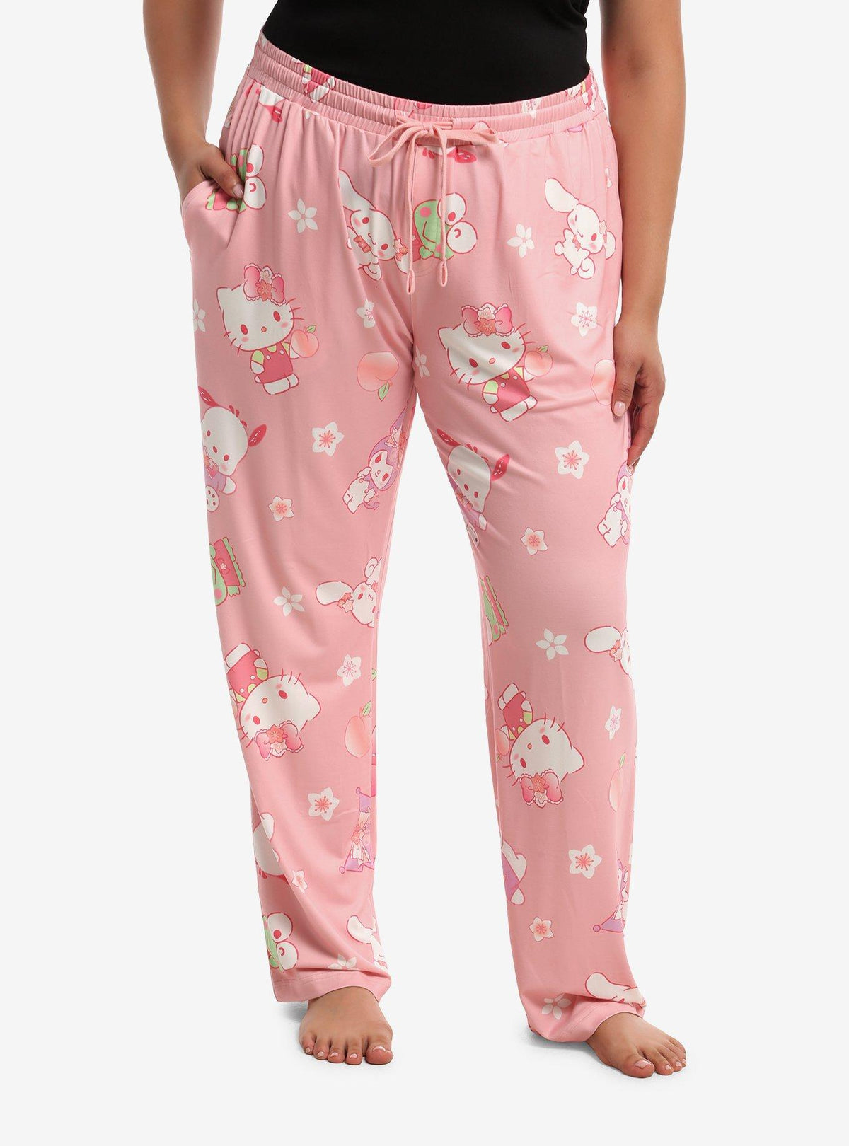 Pantalón de pijama duraznos Hello Kitty and Friends talla grande