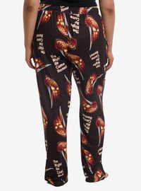 Pantalón de pijama Halloween con calabaza, talla plus