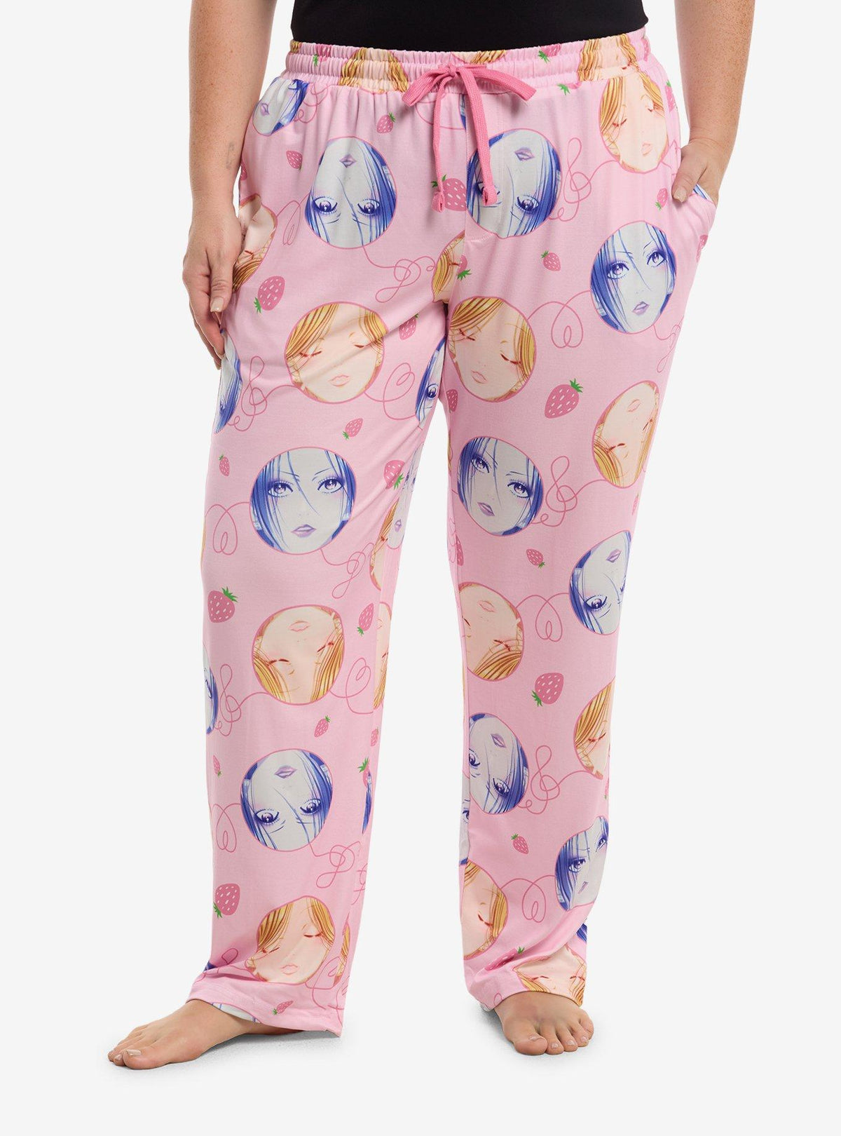 Pantalón de pijama Nana con frutillas, talla grande