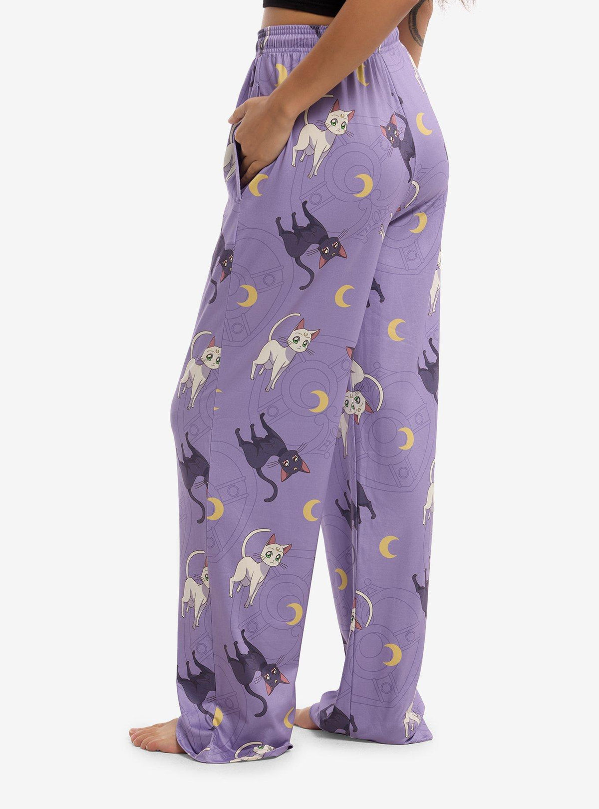 Pantalón de pijama Sailor Moon: gatos y lunas