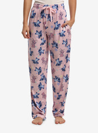 Pantalón de pijama Disney Stitch y Angel con flores