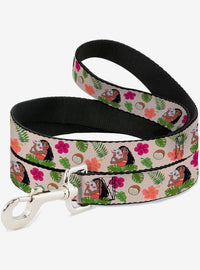 Correa para perro Disney Moana con Pua y flores tropicales