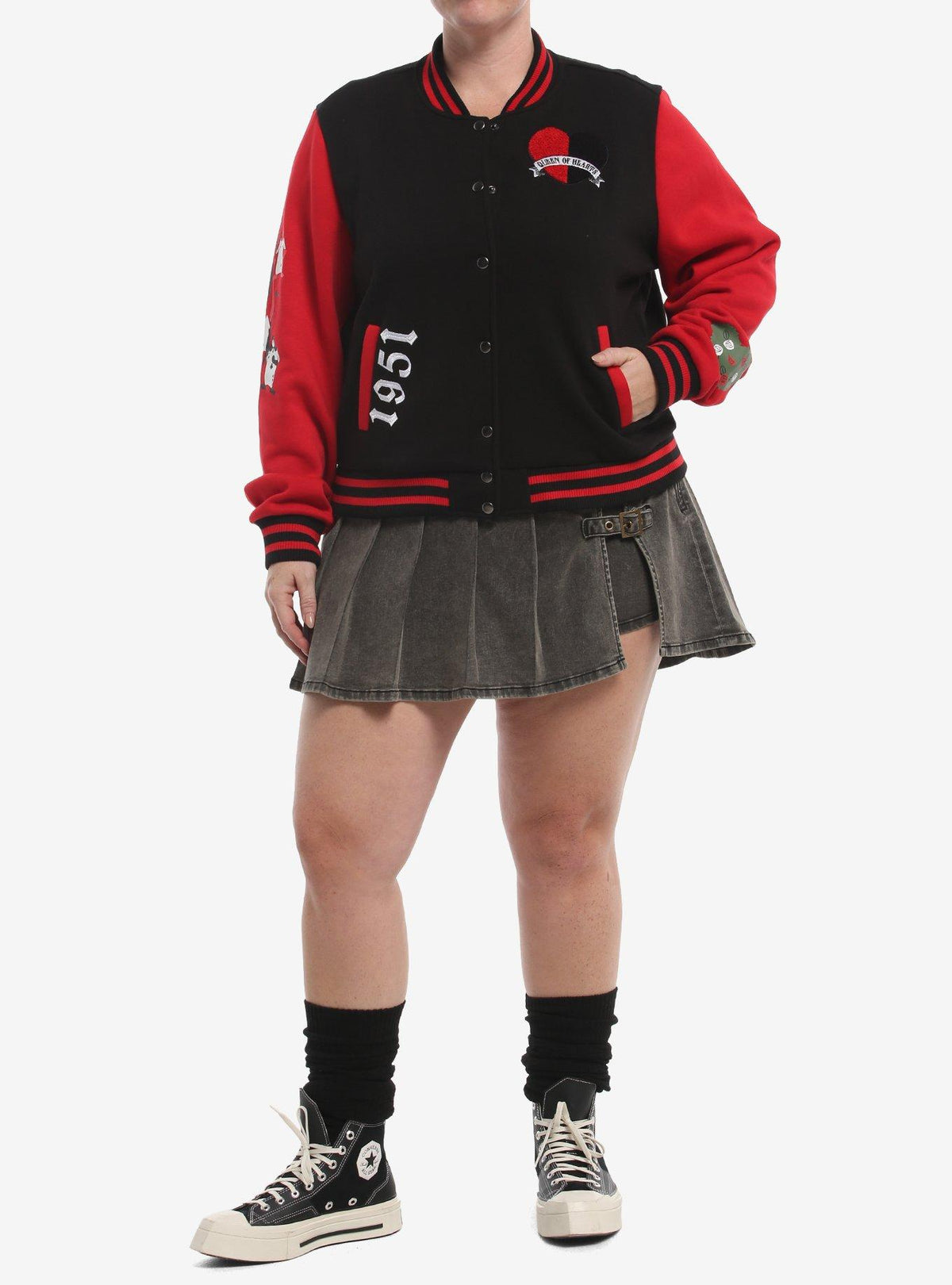 Chaqueta universitaria Alice in Wonderland para niñas plus size