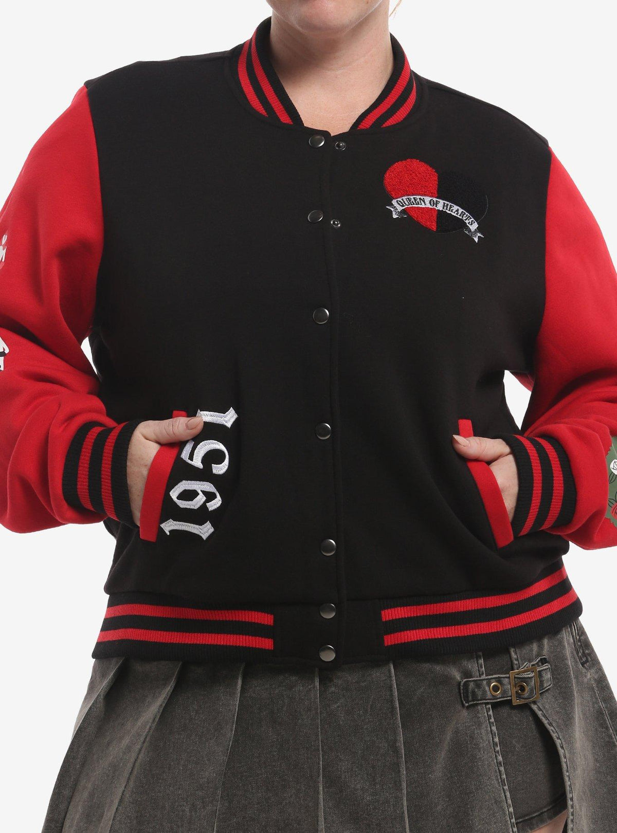 Chaqueta universitaria Alice in Wonderland para niñas plus size