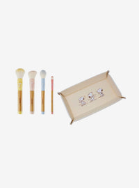 Set de 4 brochas de maquillaje Peanuts Snoopy con bandeja