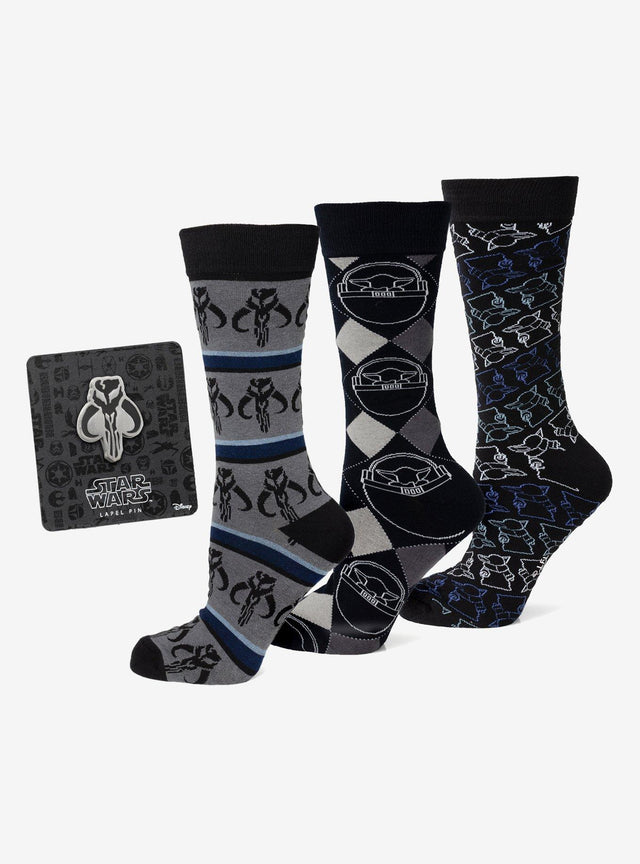 Set Star Wars: The Mandalorian con 3 pares de calcetines y pin