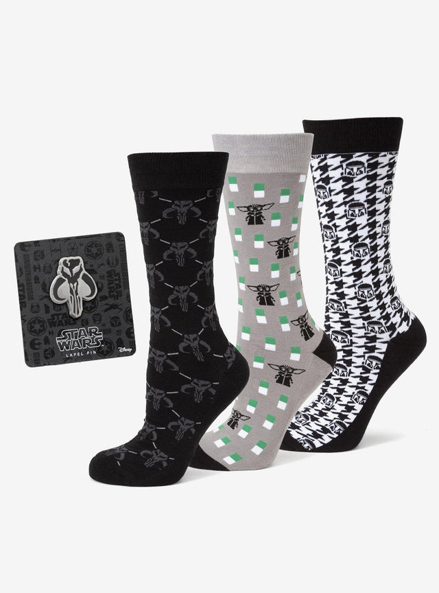 Star Wars: set de 3 pares de calcetines y pin Mandalorian