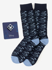 Set de regalo: calcetines azules de Donald y pin de Mickey