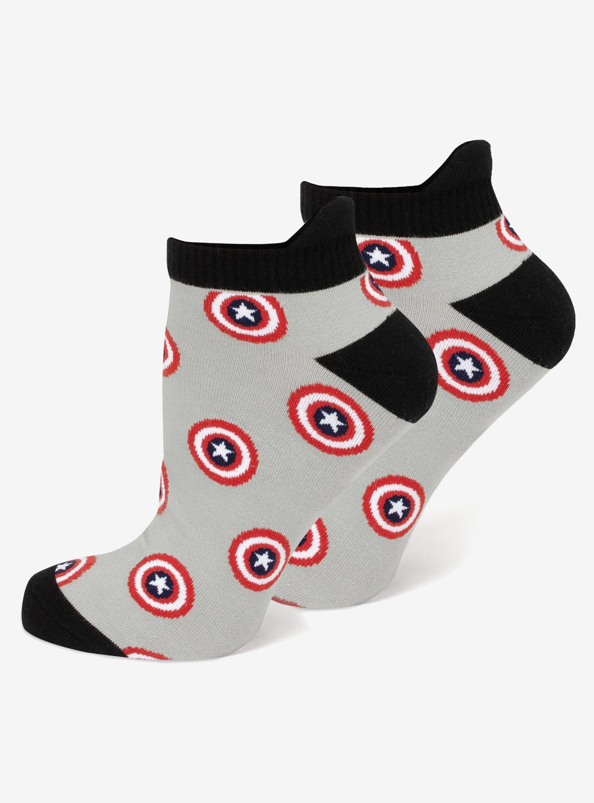 Calcetines tobilleros Captain America, 3 pares y pin