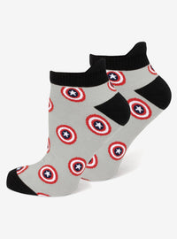 Calcetines tobilleros Captain America, 3 pares y pin