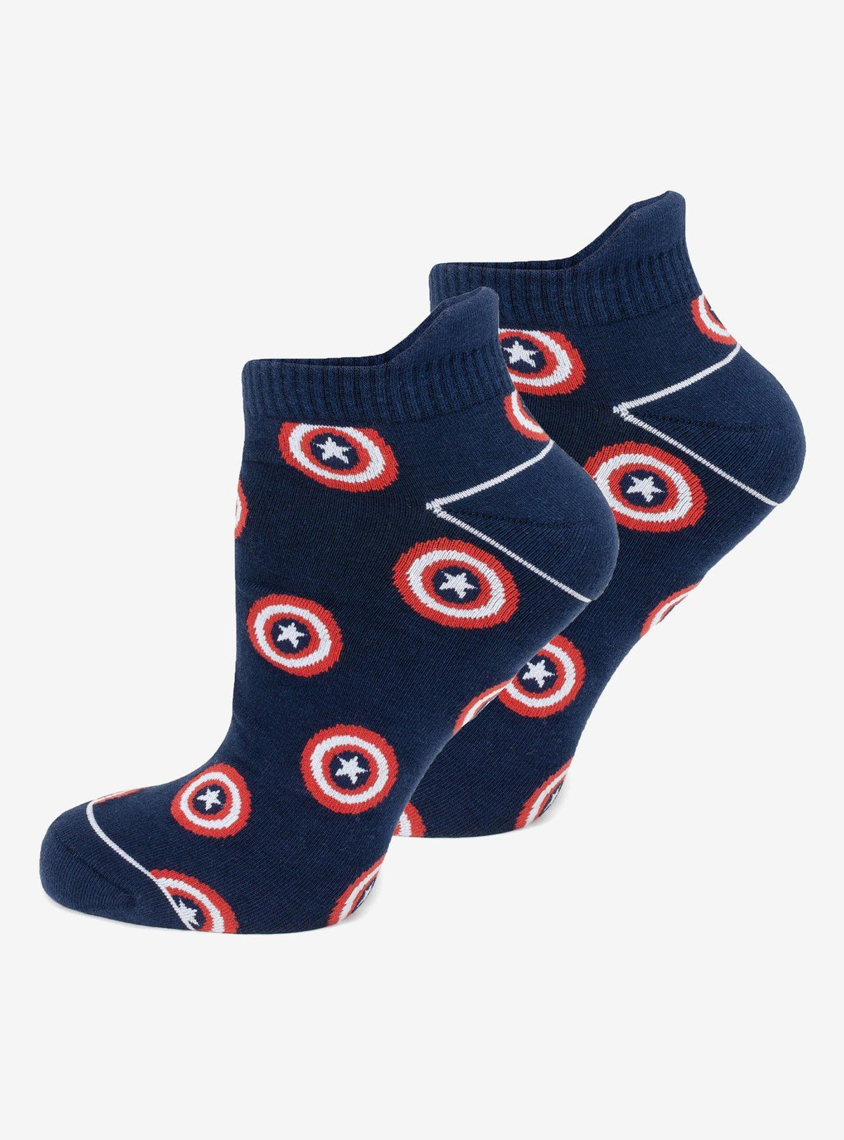 Calcetines tobilleros Captain America, 3 pares y pin
